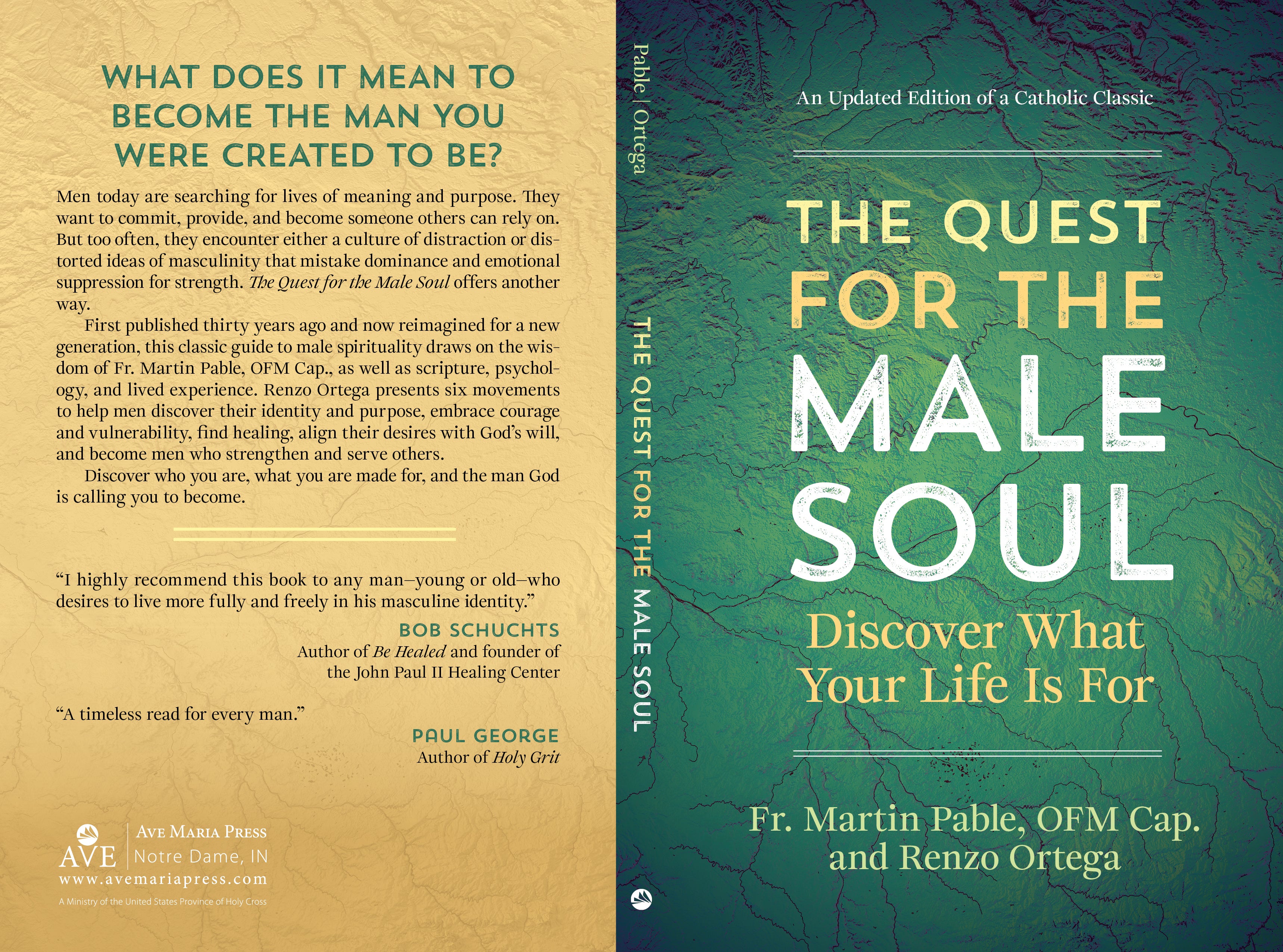 Full cover for The Quest for the Male Soul by Father Marin Pable OFM Cap and Renzo Ortega