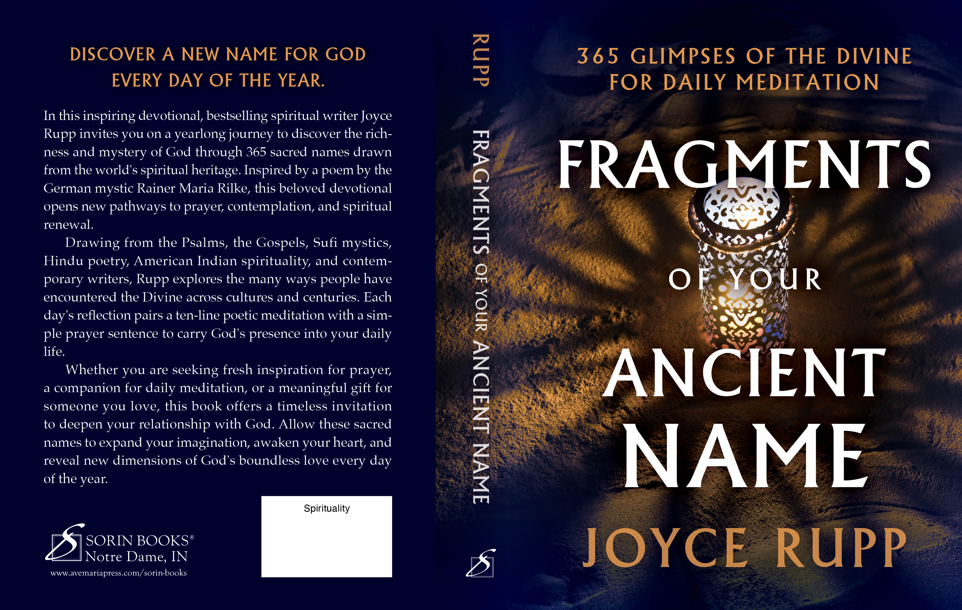 Full cover for Fragments of Your Ancient Name: 365 Glimpses of the Divine for Daily Meditation by Joyce Rupp